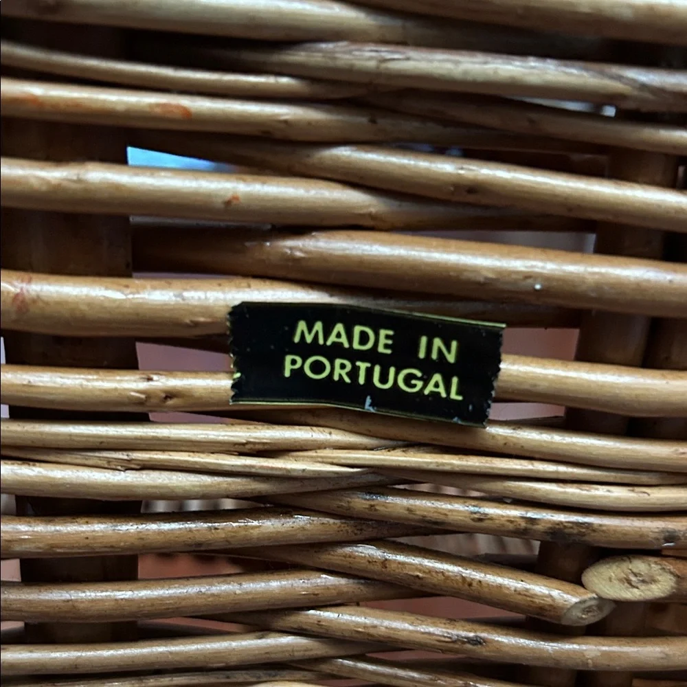 Vintage Rustic Woven Wine Basket with Handle, Super Versatile, Made in Portugal
